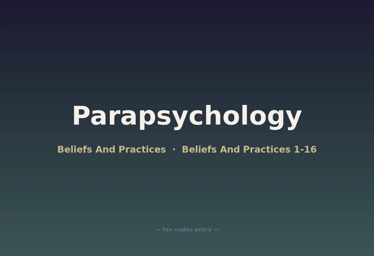 Parapsychology