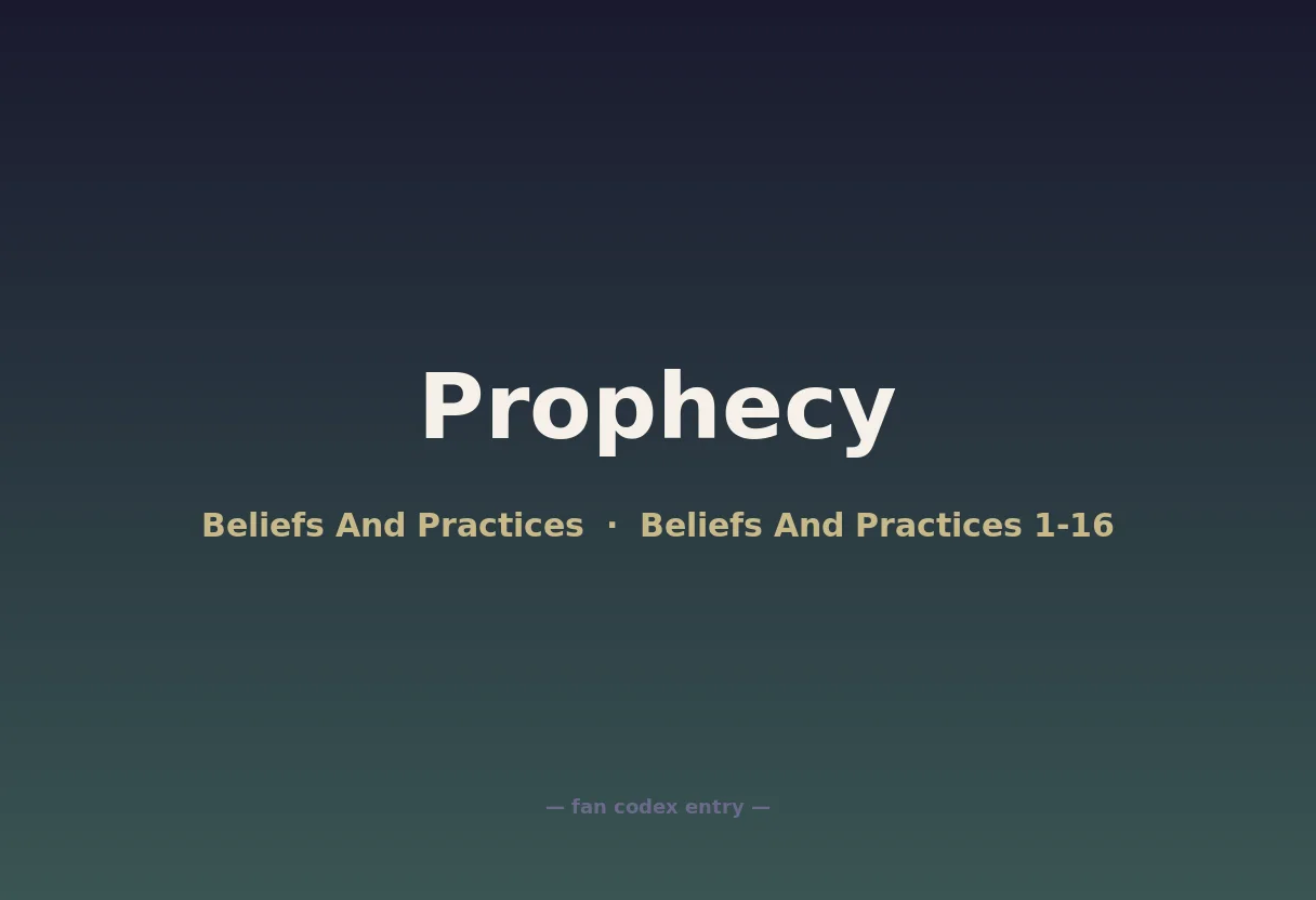 Prophecy