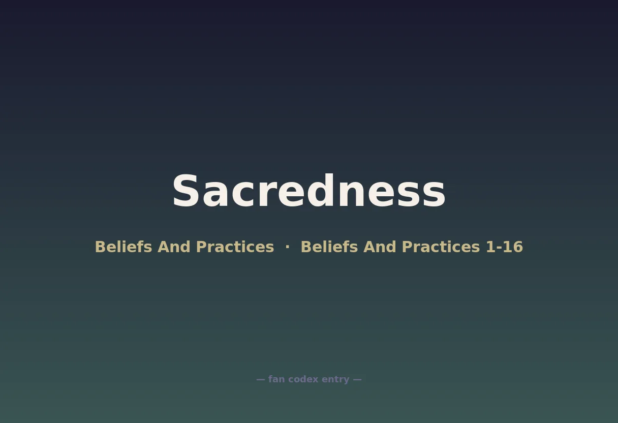 Sacredness