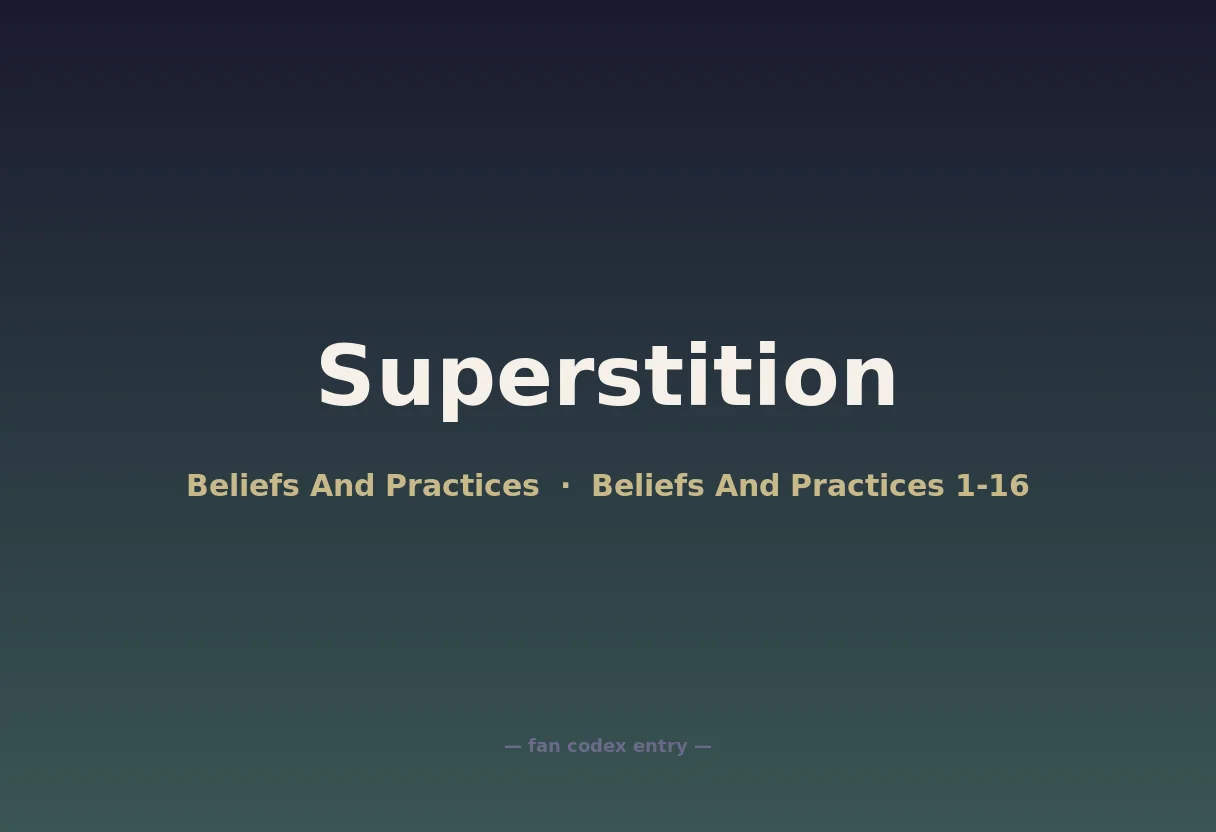 Superstition