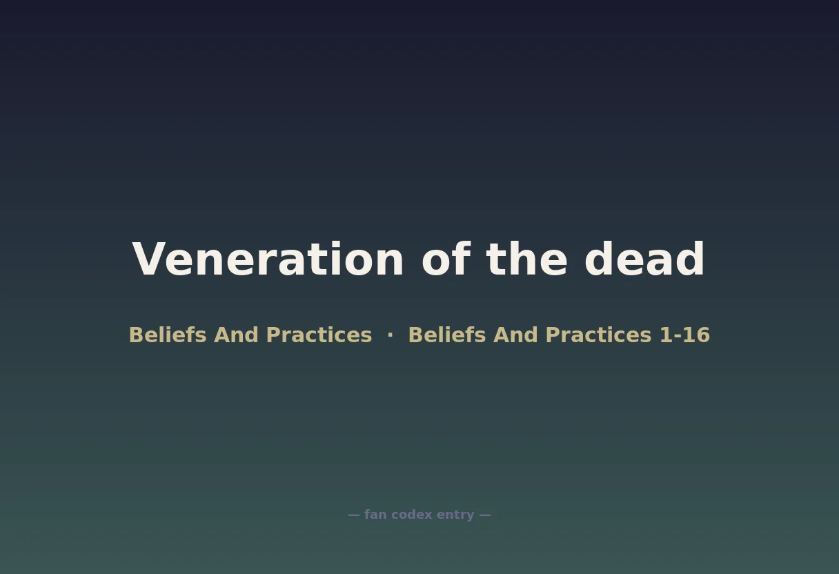 Veneration of the dead